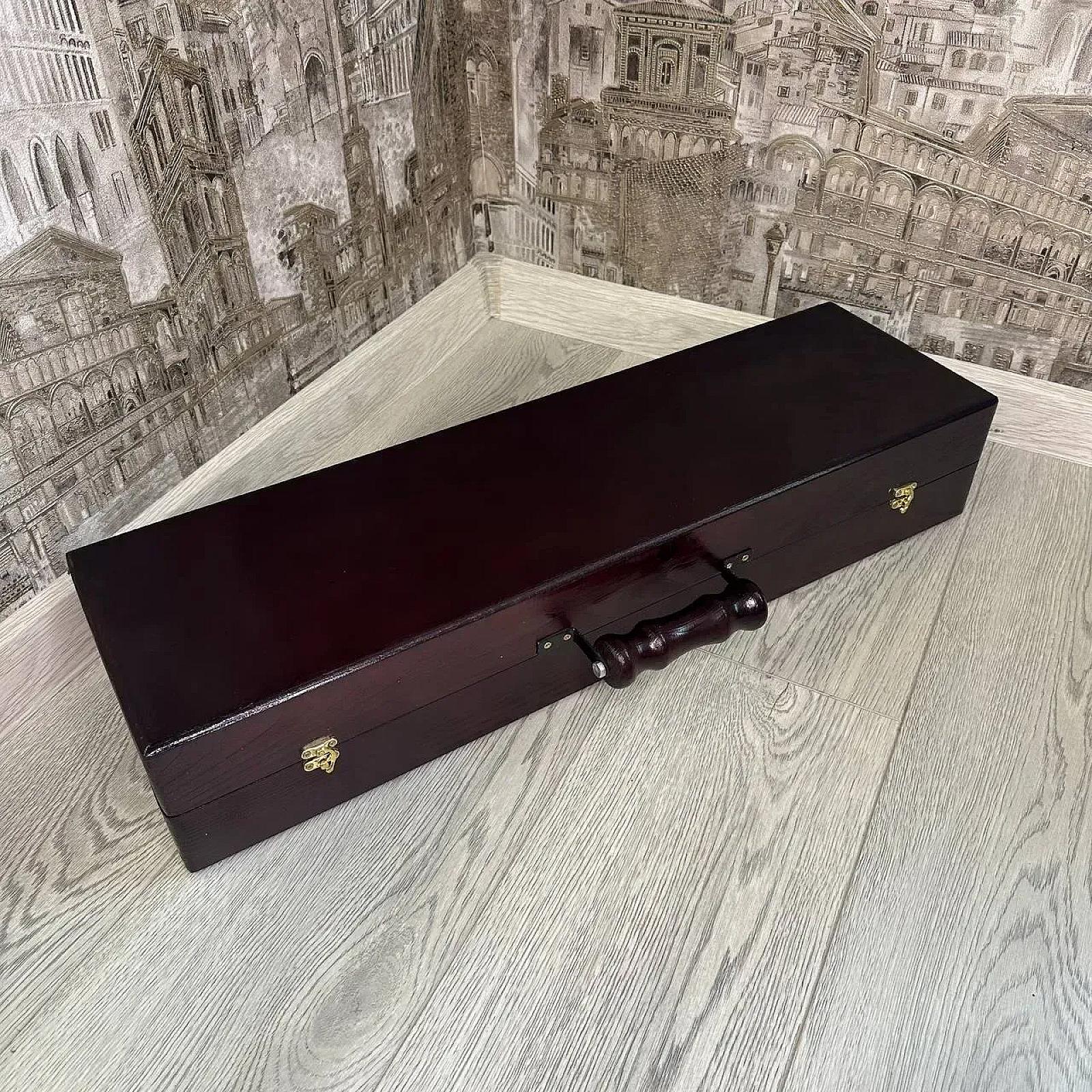 Кейс дерев'яний з набором шампурів «ФОКС»