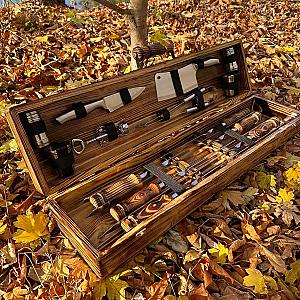 Дерев’яний кейс із набором шампурів «ШАМПУРОК»