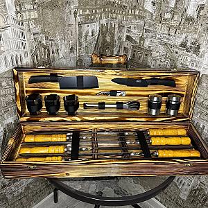 Дерев'яний кейс із набором шампурів "БРУНО"