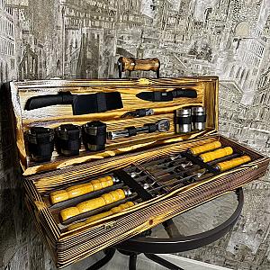 Дерев'яний кейс із набором шампурів "БРУНО"