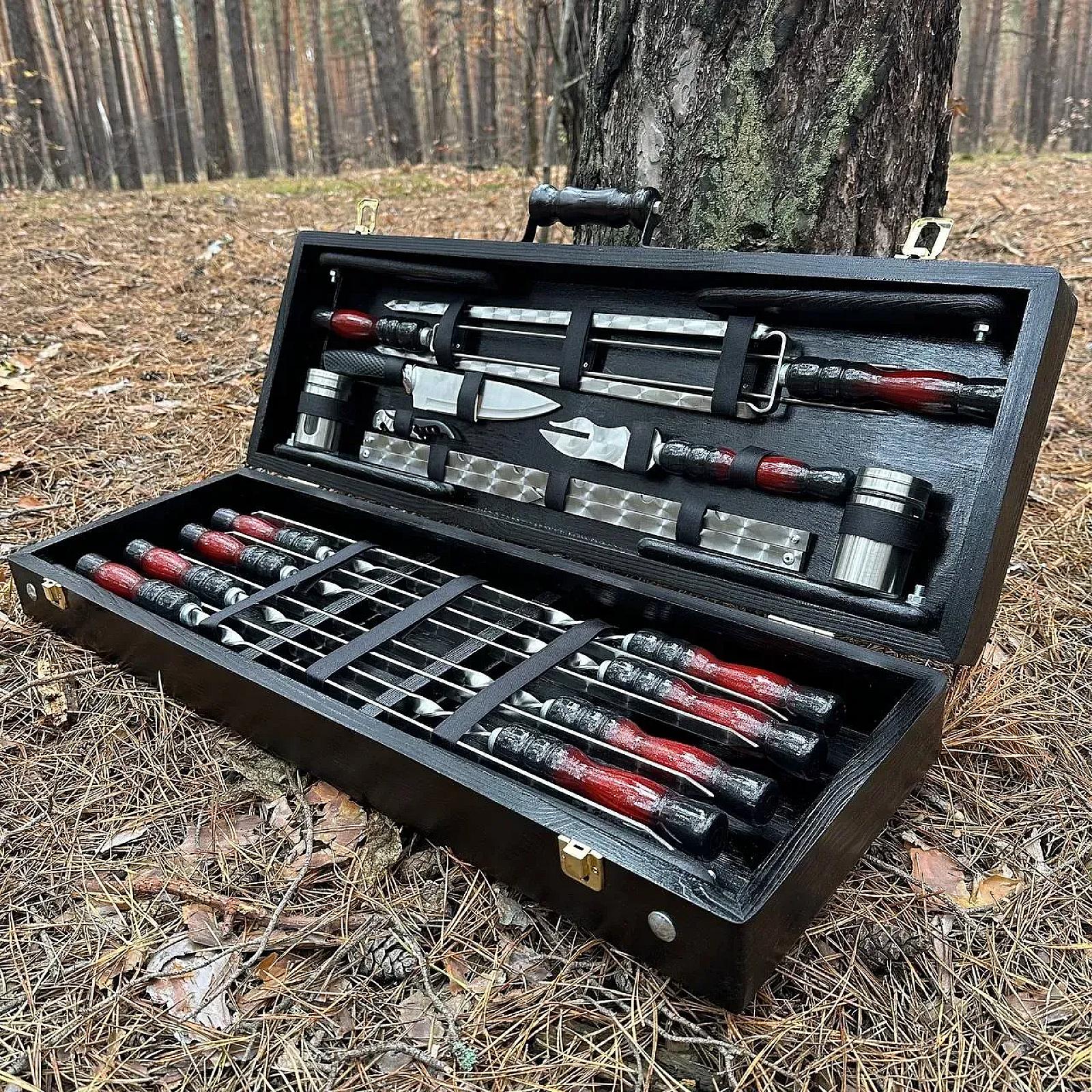 Дерев'яний кейс із набором шампурів «ФАКТОР»