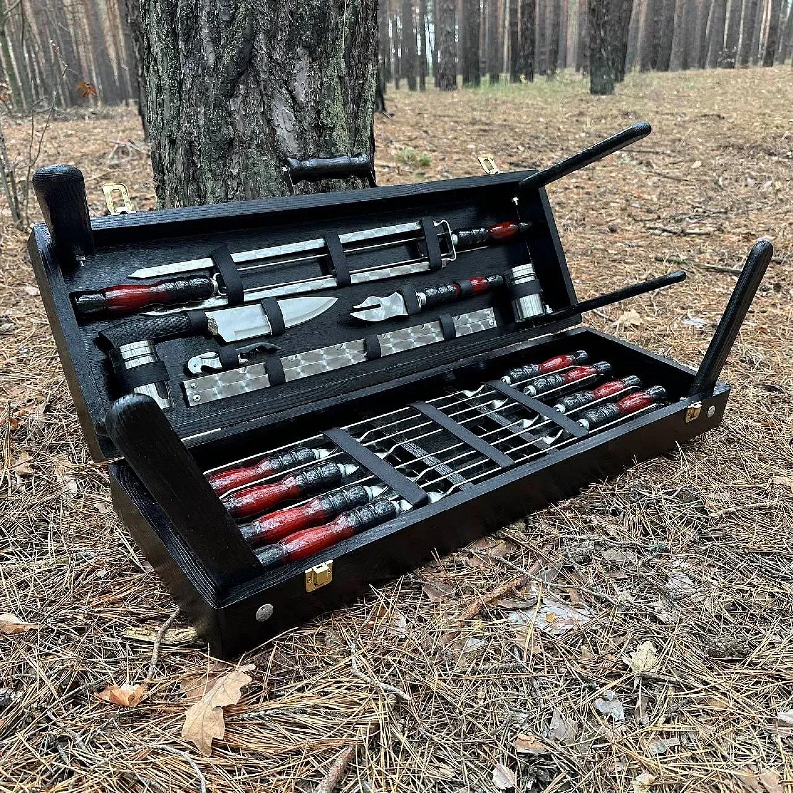 Дерев'яний кейс із набором шампурів «ФАКТОР»