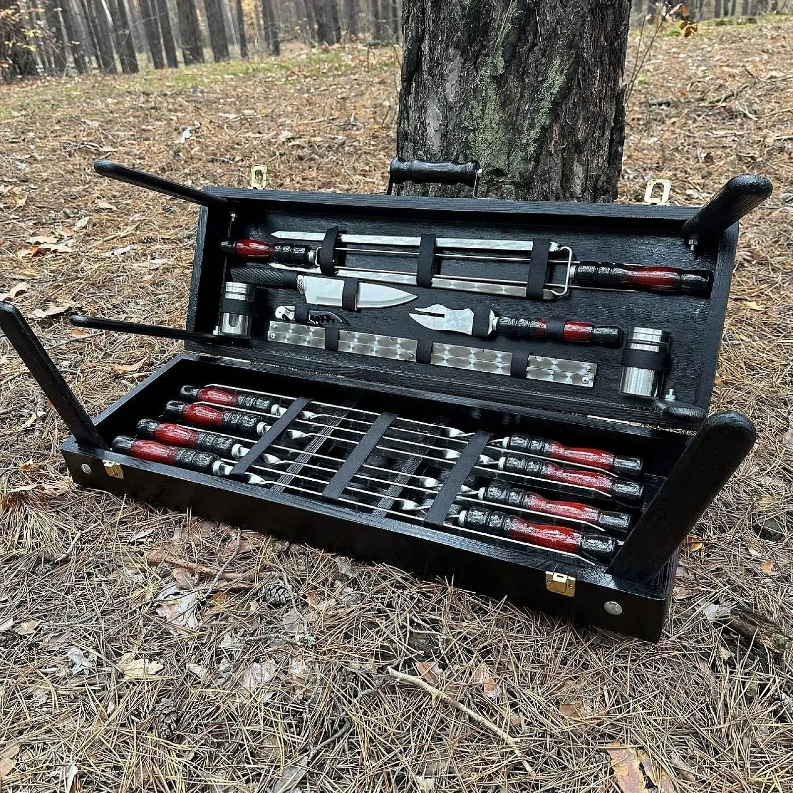 Дерев'яний кейс із набором шампурів «ФАКТОР»