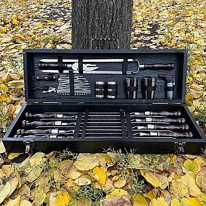 Ваше повідомлення Дерев'яний кейс із набором шампурів «КАСПІЙ»