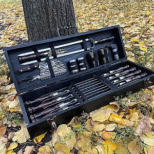 Ваше повідомлення Дерев'яний кейс із набором шампурів «КАСПІЙ»