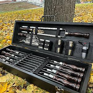 Ваше повідомлення Дерев'яний кейс із набором шампурів «КАСПІЙ»