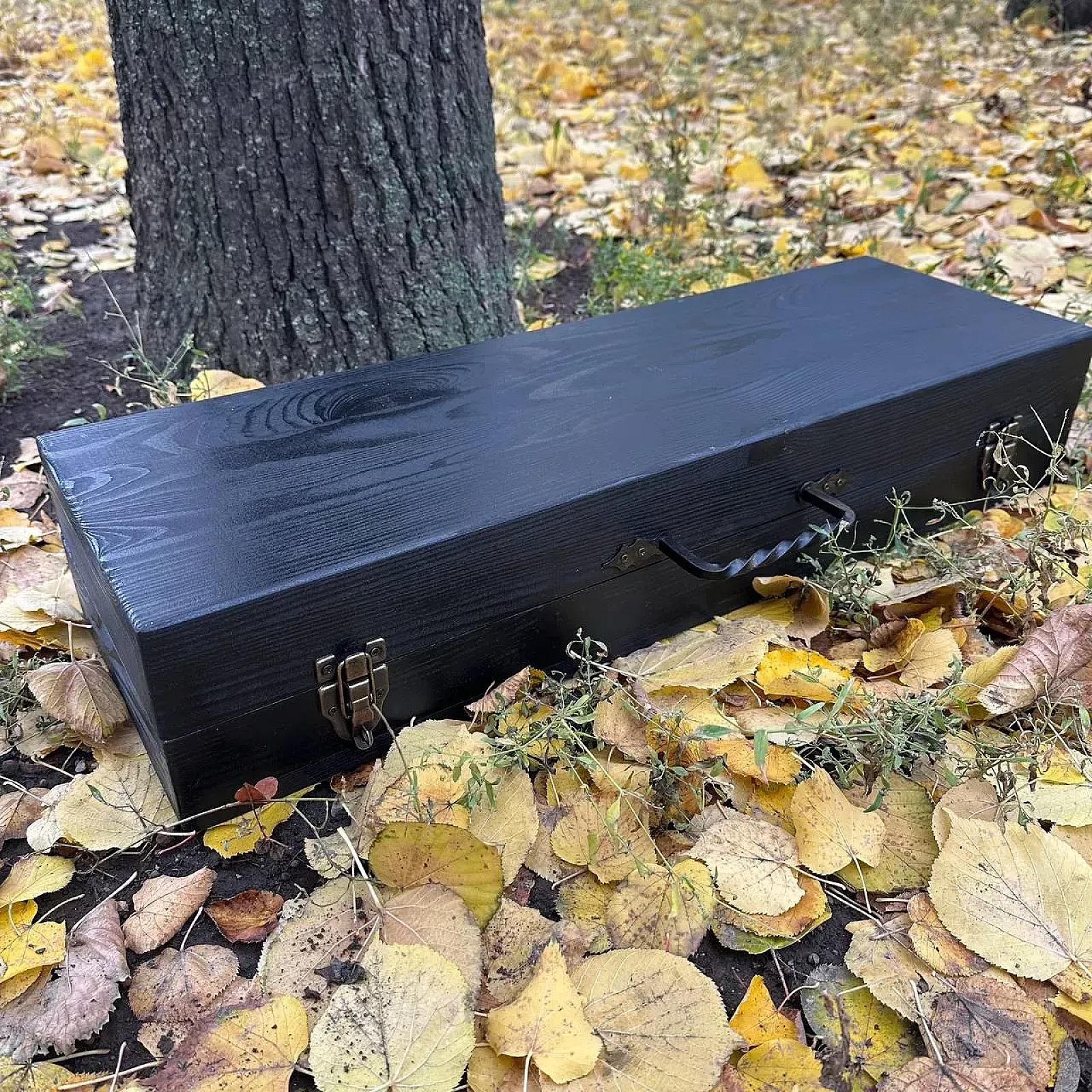 Ваше повідомлення Дерев'яний кейс із набором шампурів «КАСПІЙ»