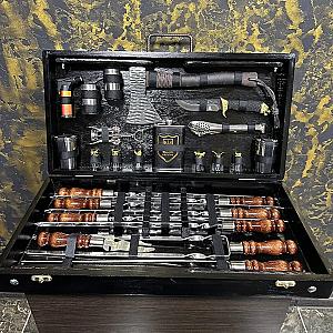 Набір шампурів «ІДЕАЛ» у дерев'яному кейсі