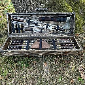 Дерев'яний кейс із набором шампурів «АВАНГАРД»