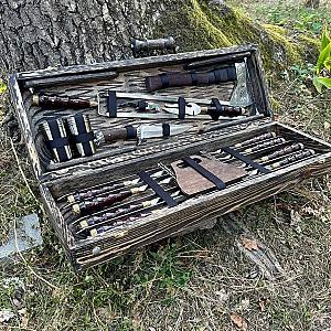 Дерев'яний кейс із набором шампурів «АВАНГАРД»