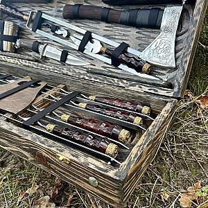 Дерев'яний кейс із набором шампурів «АВАНГАРД»