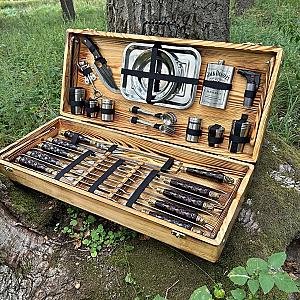 Дерев'яний кейс із набором шампурів «ЗОДІАК»