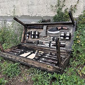 Кейс дерев’яний з набором шампурів «МОНАРХ»