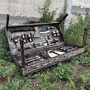 Кейс дерев’яний з набором шампурів «МОНАРХ»