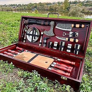 «FireSet»: набір шампурів у кейсі з дерева