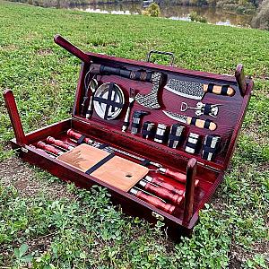 «FireSet»: набір шампурів у кейсі з дерева