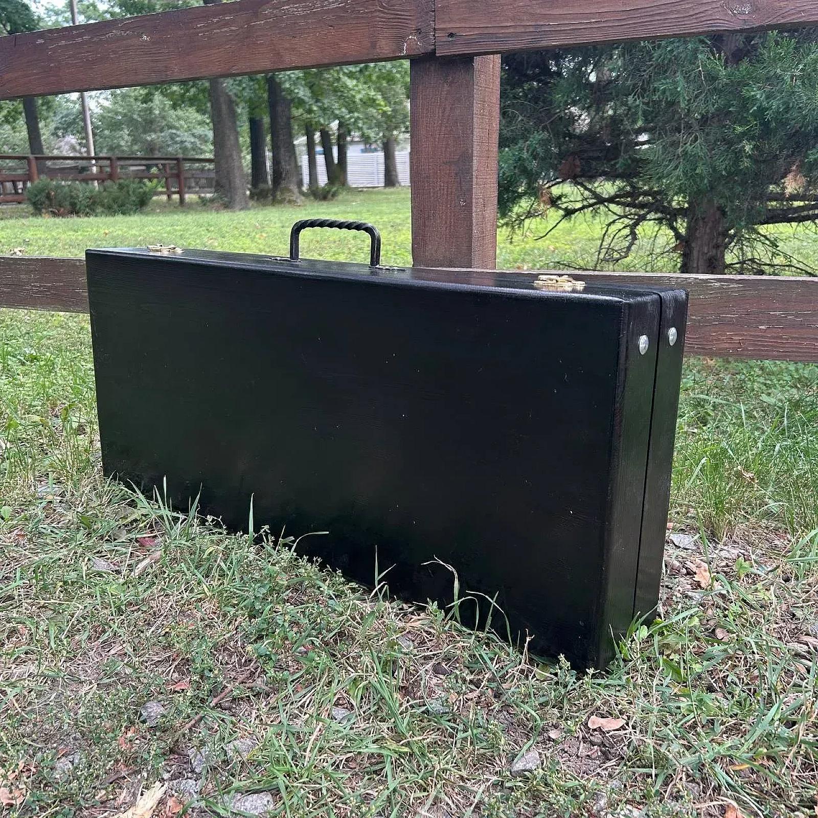 Кейс дерев'яний з набором шампурів «ЛІДЕР»