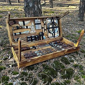 Набір шампурів "ОСКАР" у дерев'яному кейсі