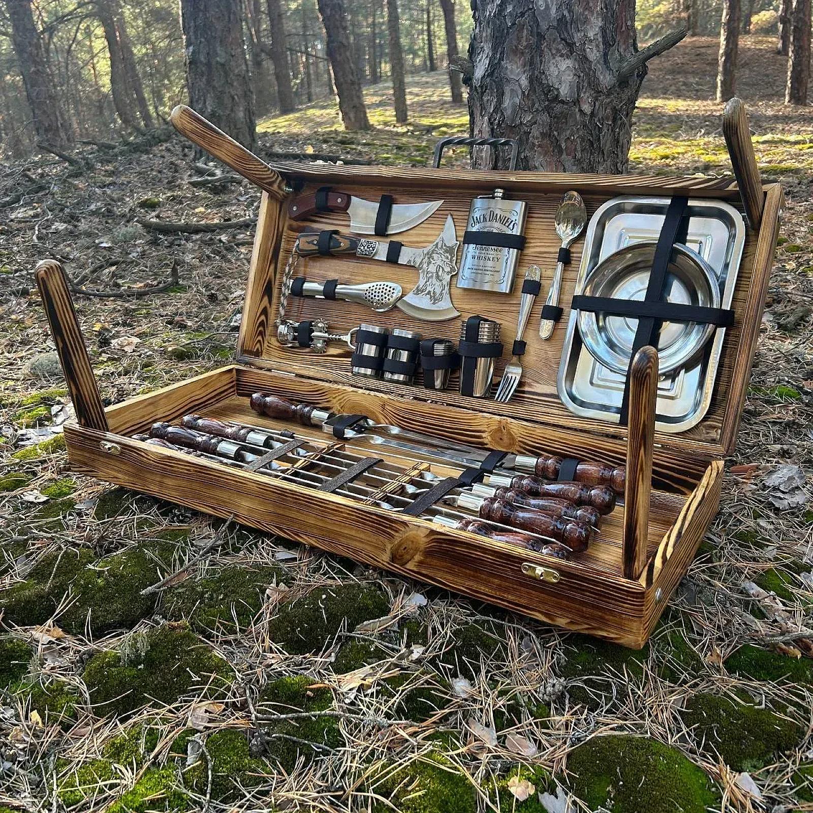 Набір шампурів "ОСКАР" у дерев'яному кейсі