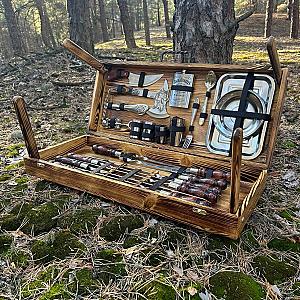 Набір шампурів "ОСКАР" у дерев'яному кейсі