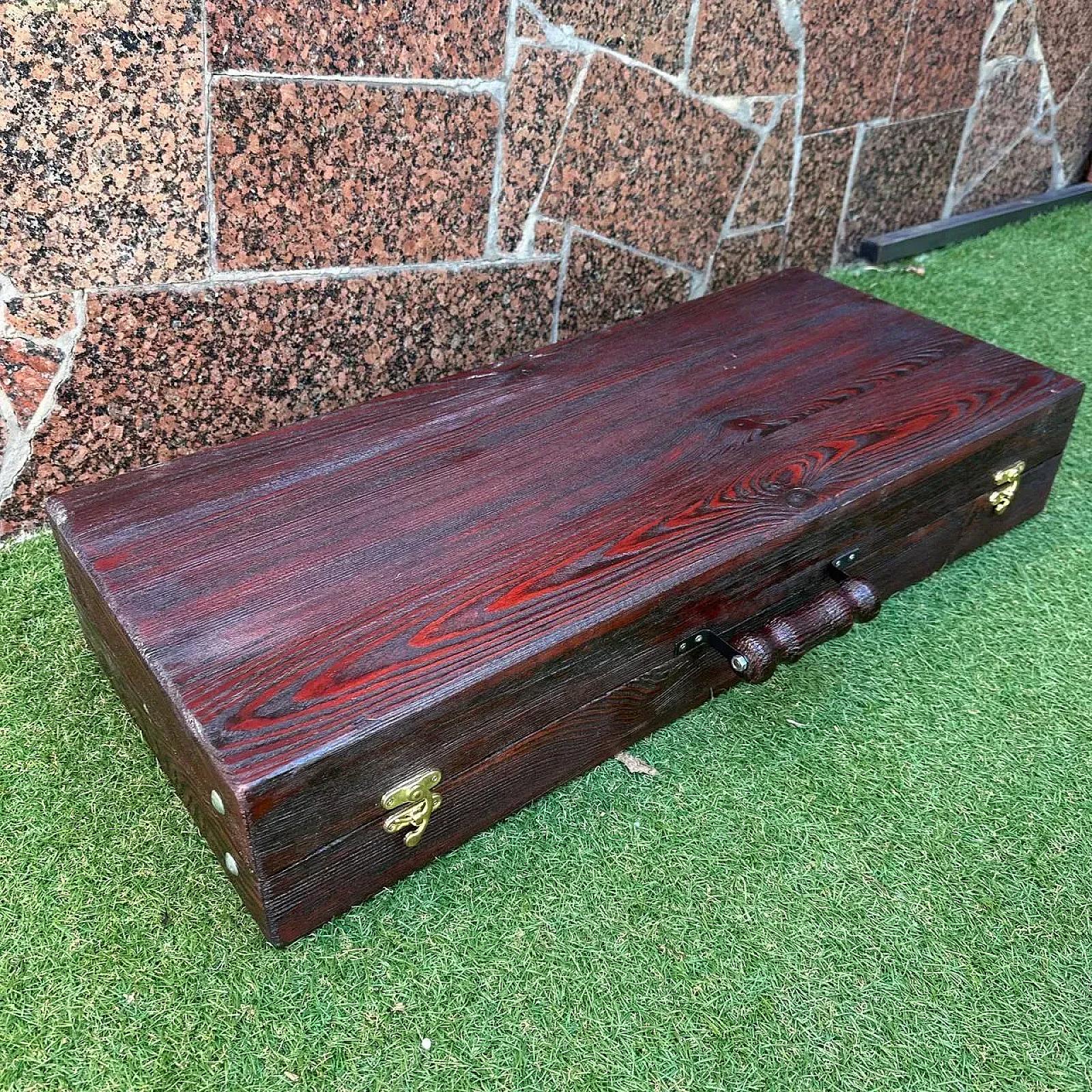 Кейс дерев'яний з набором шампурів "ПРЕМІЯ"