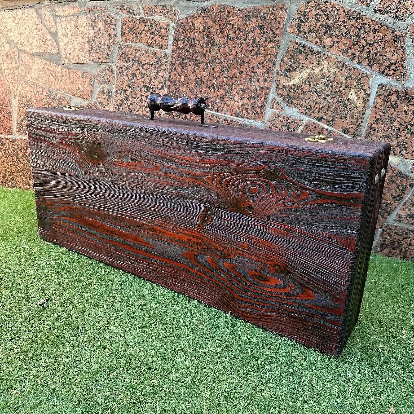 Кейс дерев'яний з набором шампурів "ПРЕМІЯ"