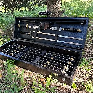 Кейс дерев'яний з набором шампурів «ДИКИЙ ПРЕСТИЖ»