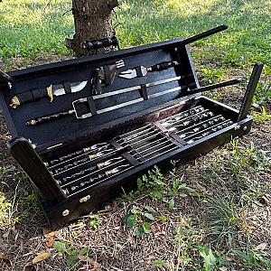 Кейс дерев'яний з набором шампурів «ДИКИЙ ПРЕСТИЖ»