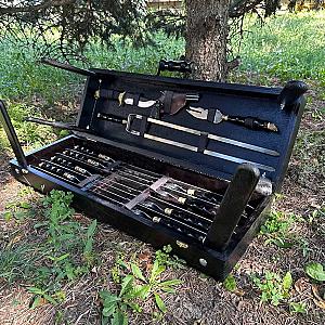 Кейс дерев'яний з набором шампурів «ДИКИЙ ПРЕСТИЖ»