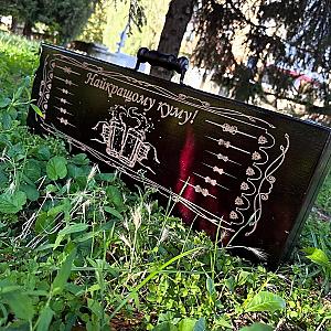 Кейс дерев'яний "ТРОФЕЙ КОЗАКА" з набором шампурів