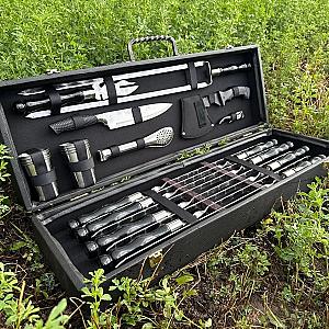 Дерев’яний кейс «КАРПАТИ» з набором шампурів