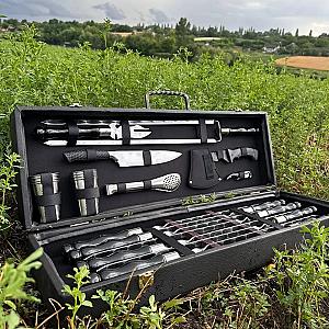 Дерев’яний кейс «КАРПАТИ» з набором шампурів