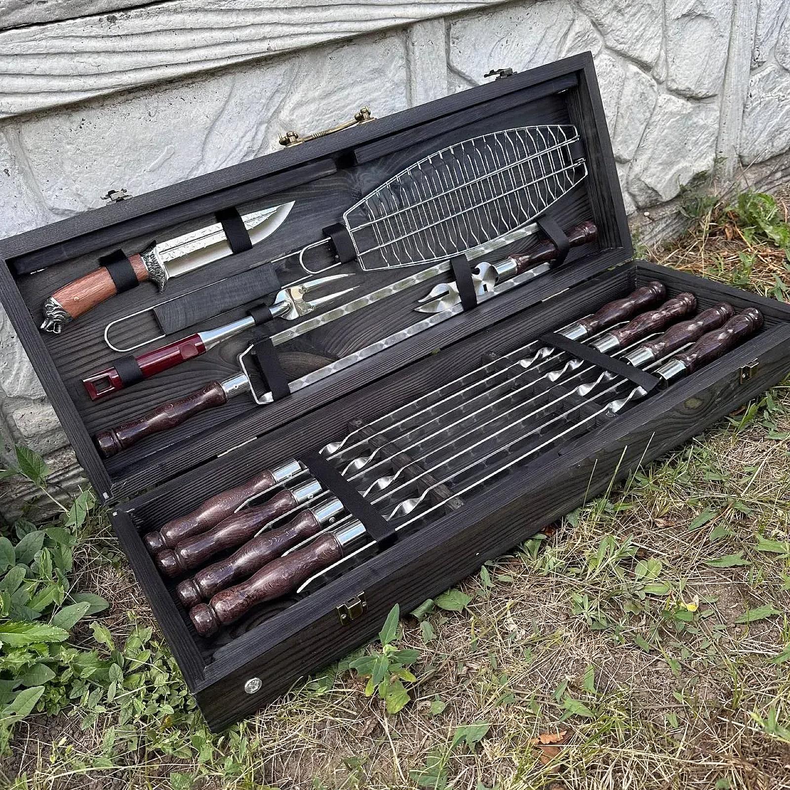 Дерев’яний кейс із набором шампурів «МУСКАТ»