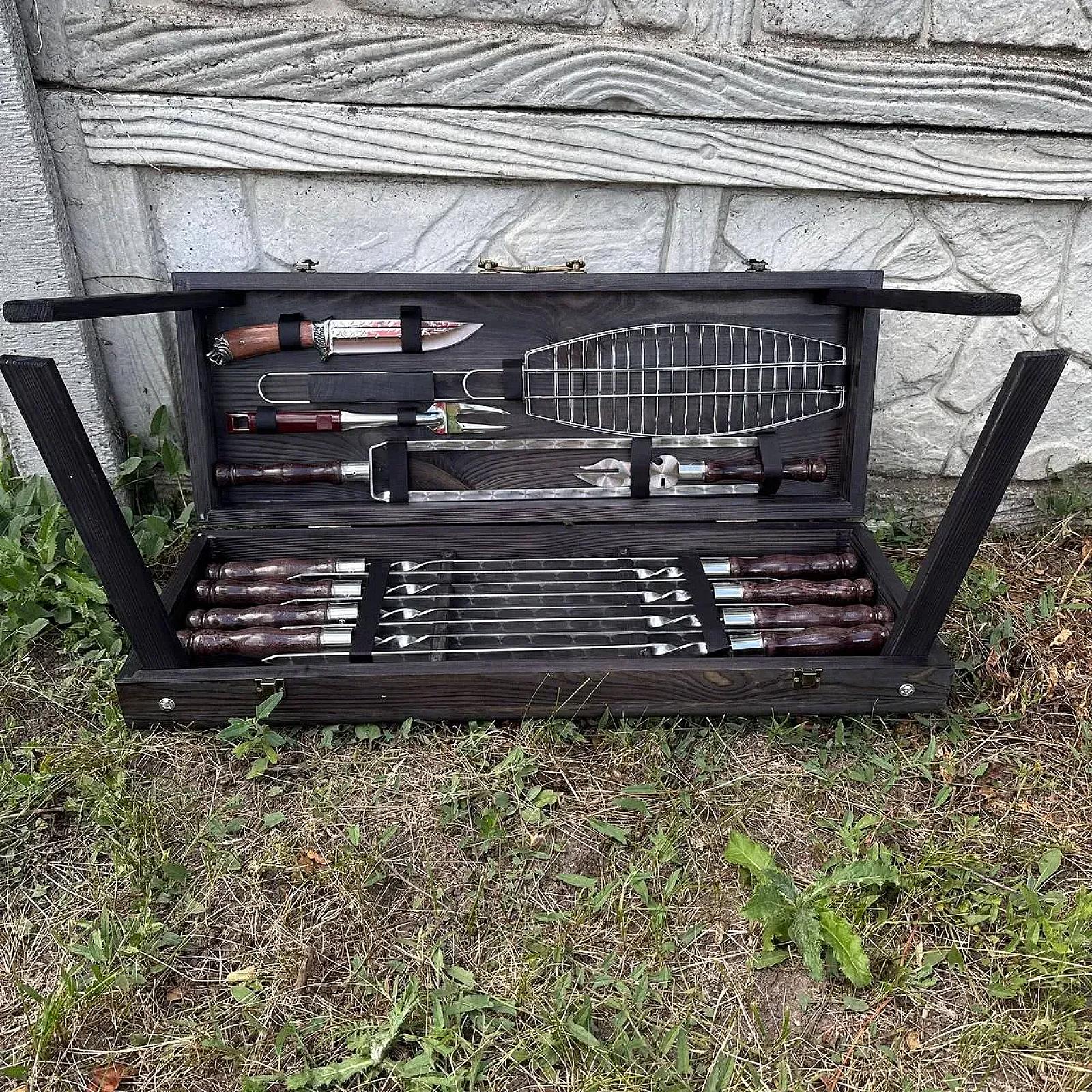 Дерев’яний кейс із набором шампурів «МУСКАТ»