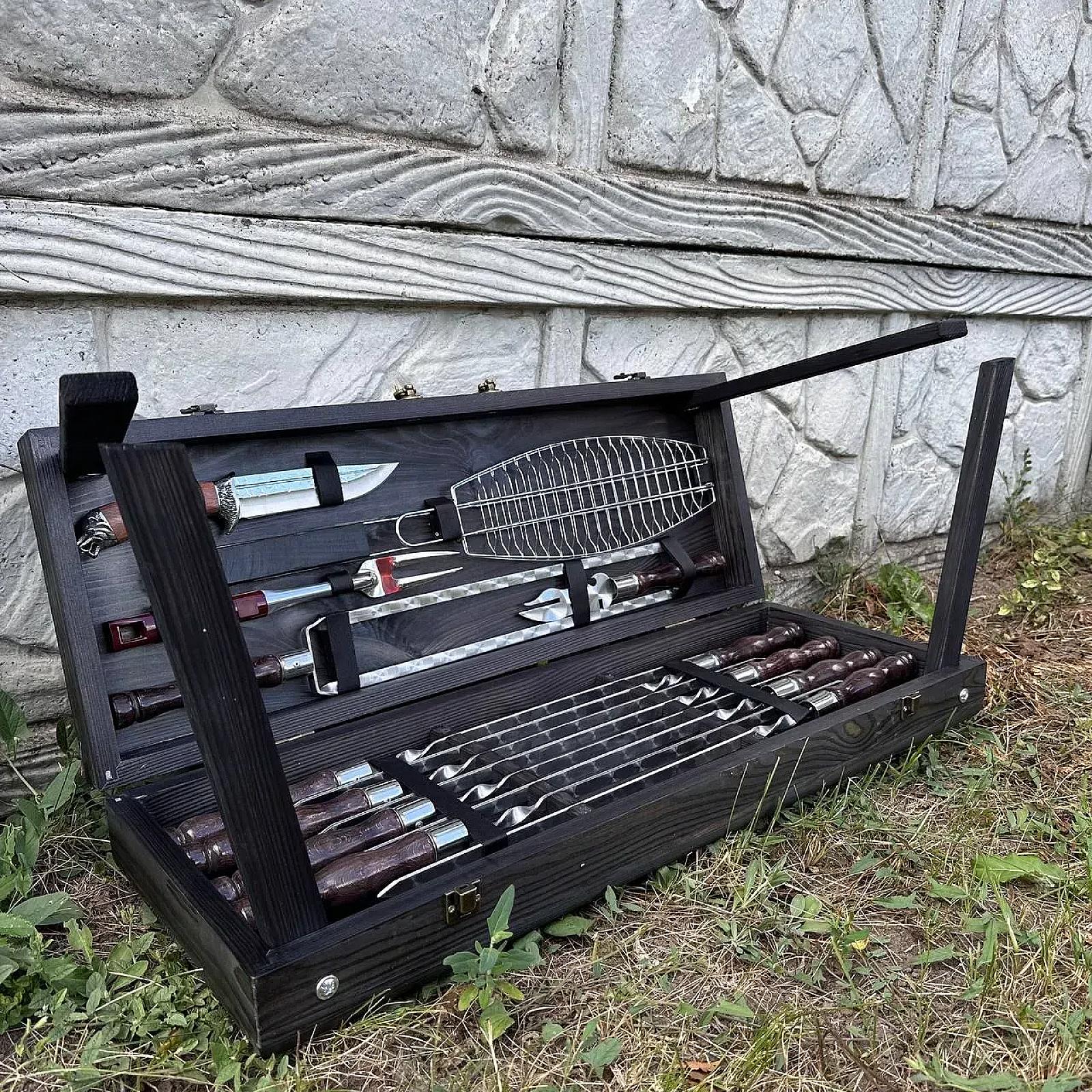 Дерев’яний кейс із набором шампурів «МУСКАТ»