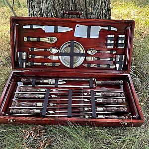 Дерев’яний кейс із набором шампурів «РУБІН»