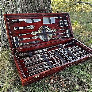 Дерев’яний кейс із набором шампурів «РУБІН»