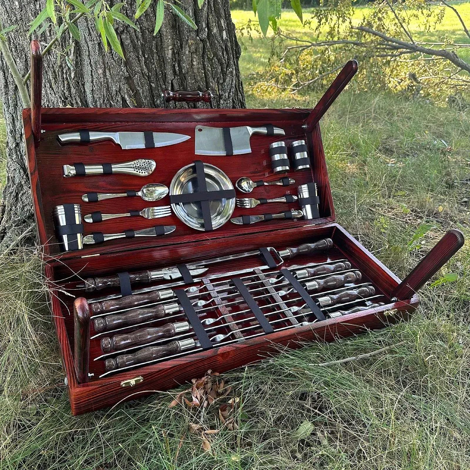 Дерев’яний кейс із набором шампурів «РУБІН»