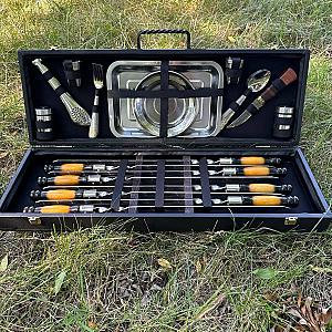 Дерев'яний кейс із набором шампурів «ШАРМ»