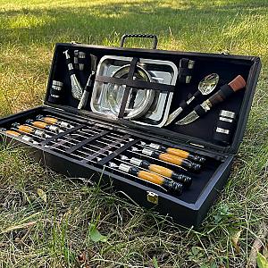 Дерев'яний кейс із набором шампурів «ШАРМ»