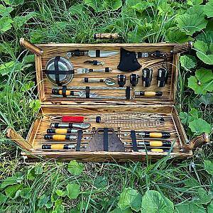 Кейс дерев'яний із набором шампурів «ОРЛАН»