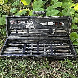 Дерев'яний кейс із набором шампурів «АКЕЛА»