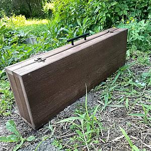 Кейс дерев'яний «СОКІЛ» з набором шампурів