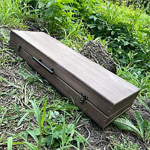 Кейс дерев'яний «СОКІЛ» з набором шампурів