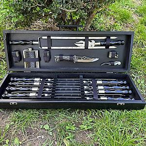 Набір «ЛОСК»: шампури у дерев'яному кейсі