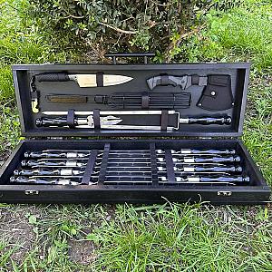 Дерев'яний кейс із набором шампурів «ПРОМЕТЕЙ»