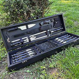 Дерев'яний кейс із набором шампурів «ПРОМЕТЕЙ»