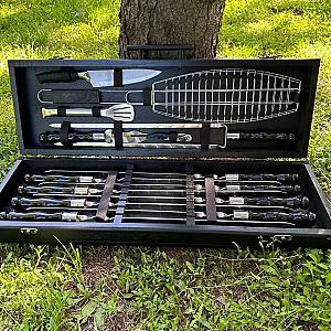 Набір шампурів  «ЧЕЛСІ» у кейсі з дерева