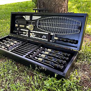 Набір шампурів  «ЧЕЛСІ» у кейсі з дерева