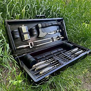 Набір шампурів "ДИПЛОМАТ" у дерев'яному кейсі